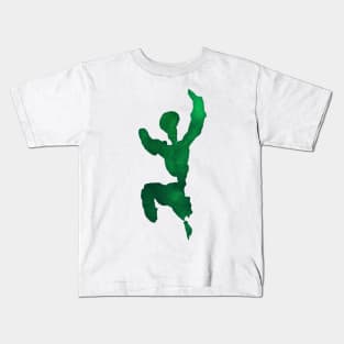 Jumping Silhouette - Color Blotch Kids T-Shirt